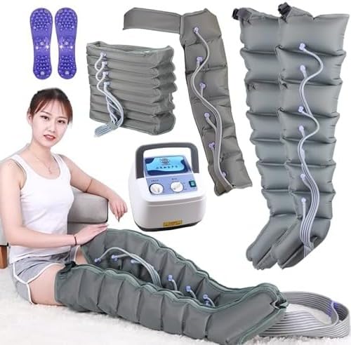 Máquina de Presoterapia Profesional, 8 Cámaras para Piernas, Abdomen y Brazo, Masaje Compresión de Aire para Drenaje Linfático, Equipamiento de Cuerpo Completo