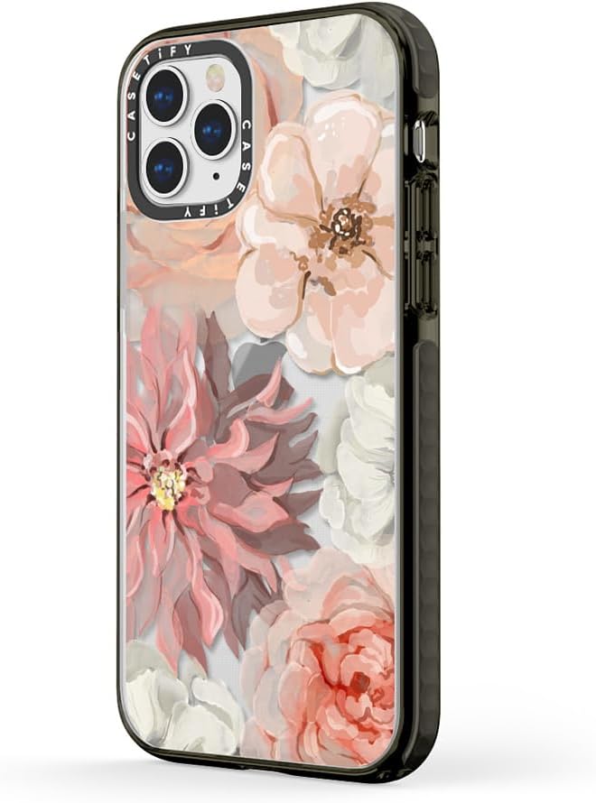 CASETiFY Impact Case for iPhone 12 / iPhone 12 Pro - Pretty Blush - Clear Black - Image 6