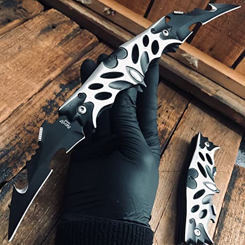 Naxfuss Double Blade Folding Pocket Knife With Clip And Bottle Opener, Tactical Camping Knife Cool Bat Knives For Outdoor Survival, Gifts For Men #TOP2
