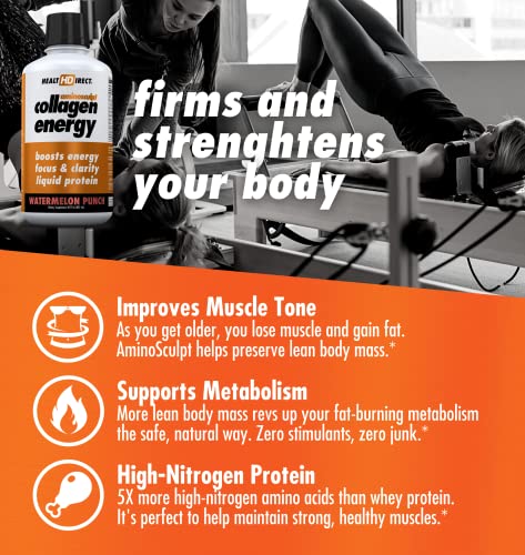 Health Direct Aminosculpt Collagen Energy Liquid Collagen Peptides 10,000,000 Mcg For Joint Health, Recovery, And Boosts Energy, 15 Fl Oz #TOP4