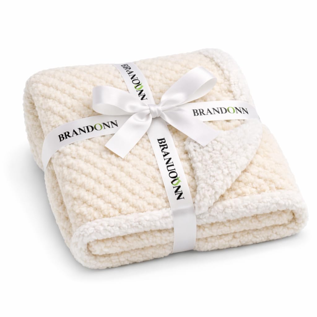 BRANDONN Premium Baby Blanket 100×75 cm – Ultra Soft Flannel Sherpa Newborn Blanket for Winter, AC, Stroller, Crib, Travel (0-12 Months)-image-0