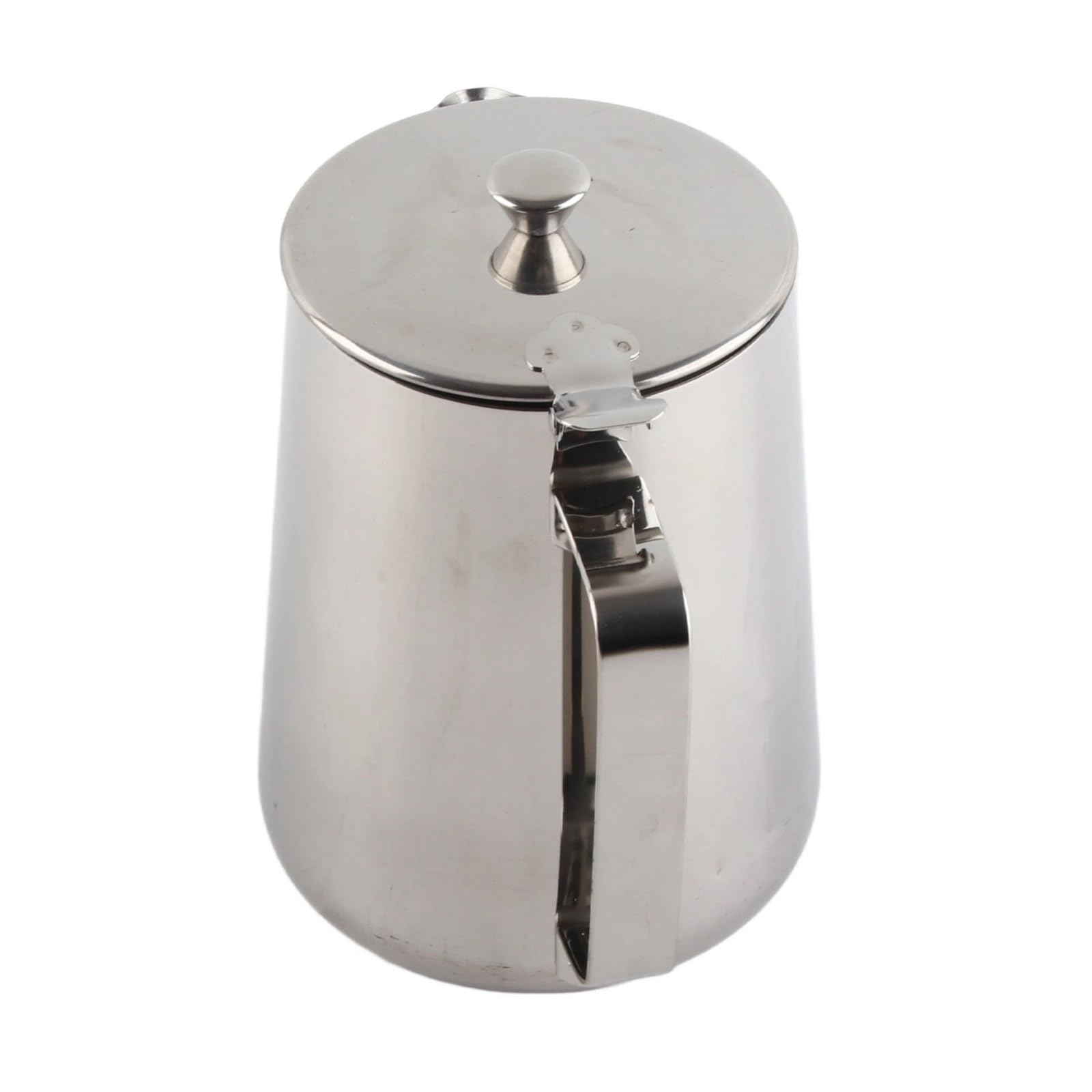 Genérico Jarra for espumar leche, jarra de acero inoxidable con tapa for cocinar café al vapor en el hogar(250ml)
