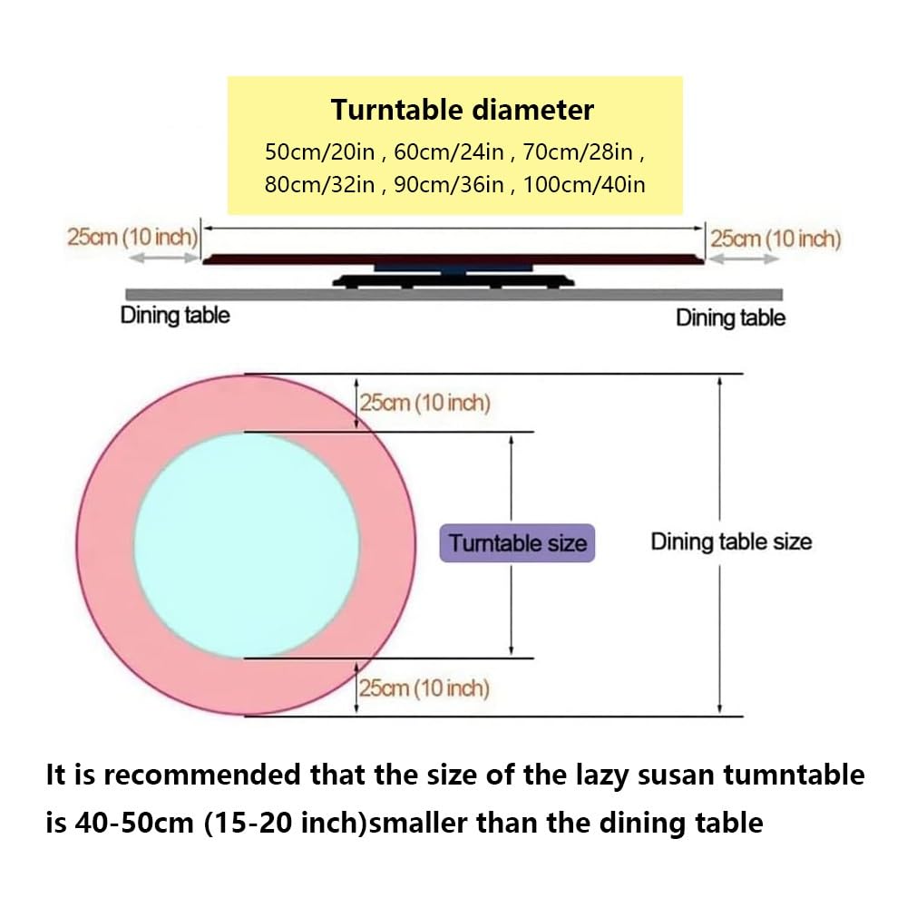 Generic Bandeja Giratoria De Madera Comedor Redonda Lazy Susan De Cocina