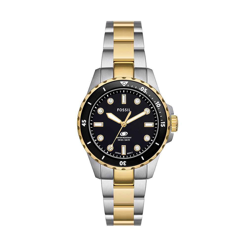FOSSIL Orologio BlueDive da donna, Movimento al quarzo a tre lancette con cinturino in acciaio inossidabile