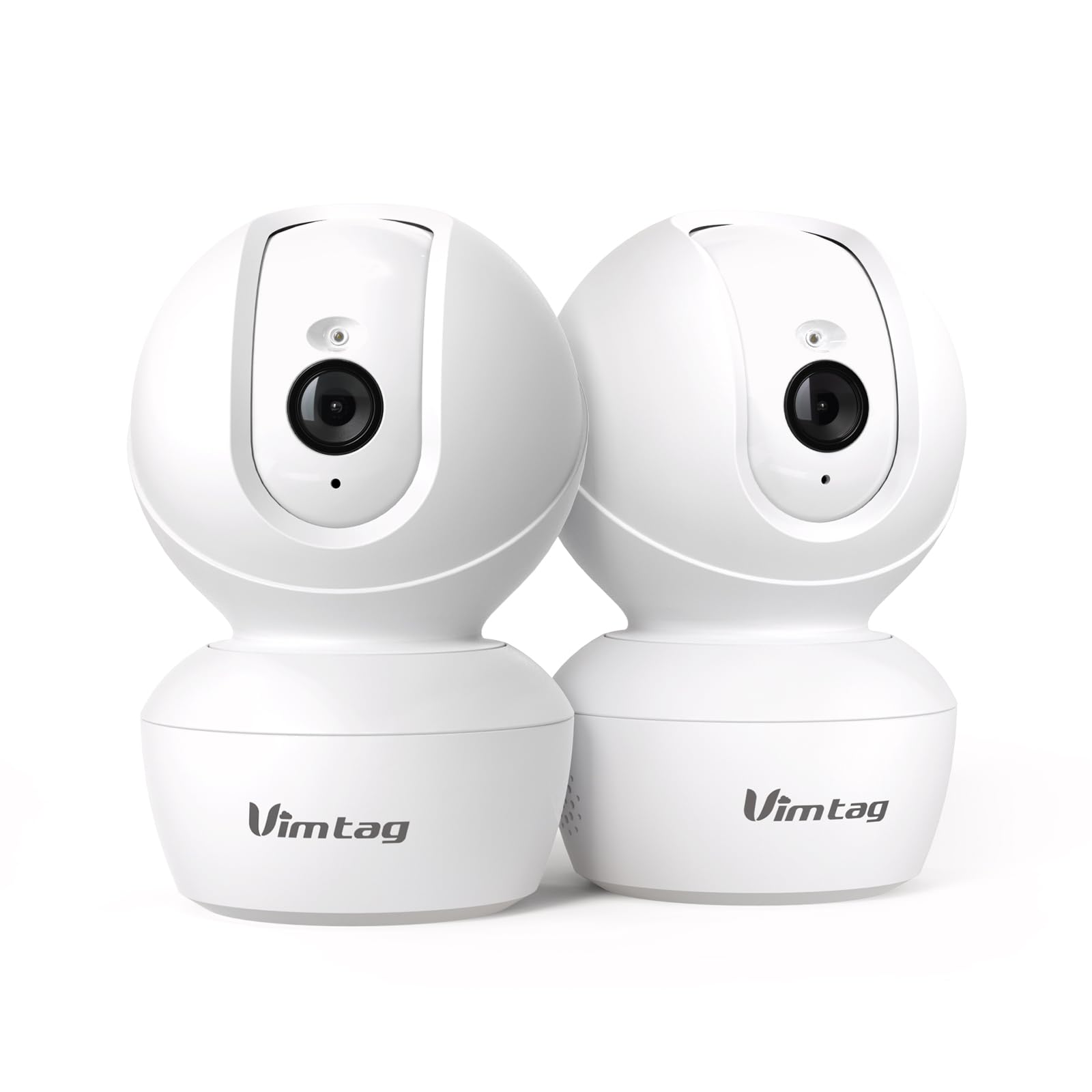 VIMTAG 4MP 5G Indoor Camera, Dog Camera with Speaker Pan 360° View, Cameras for Home Security Pet Baby with Motion Tracking Night Vision Phone App, 2-Way Audio, 24/7 SD &amp; Cloud Storage,w/Alexa, 2Pack