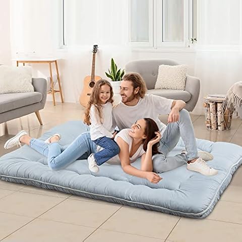 MIRUO Japanese Futon Mattress Sleeping Mat Camping Mattresses for Tents Twin Mattress Pad Futon Mattress Pads Twin Size Roll Up Mattress Car Camping Mattress Japanese Mattress Road Trip Cover
