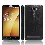 Generic Compatible with Asus Zenfone 2 Laser ZE601KL Phone Cover,2 in 1 (PC+Leather) Protective Phone Case Black