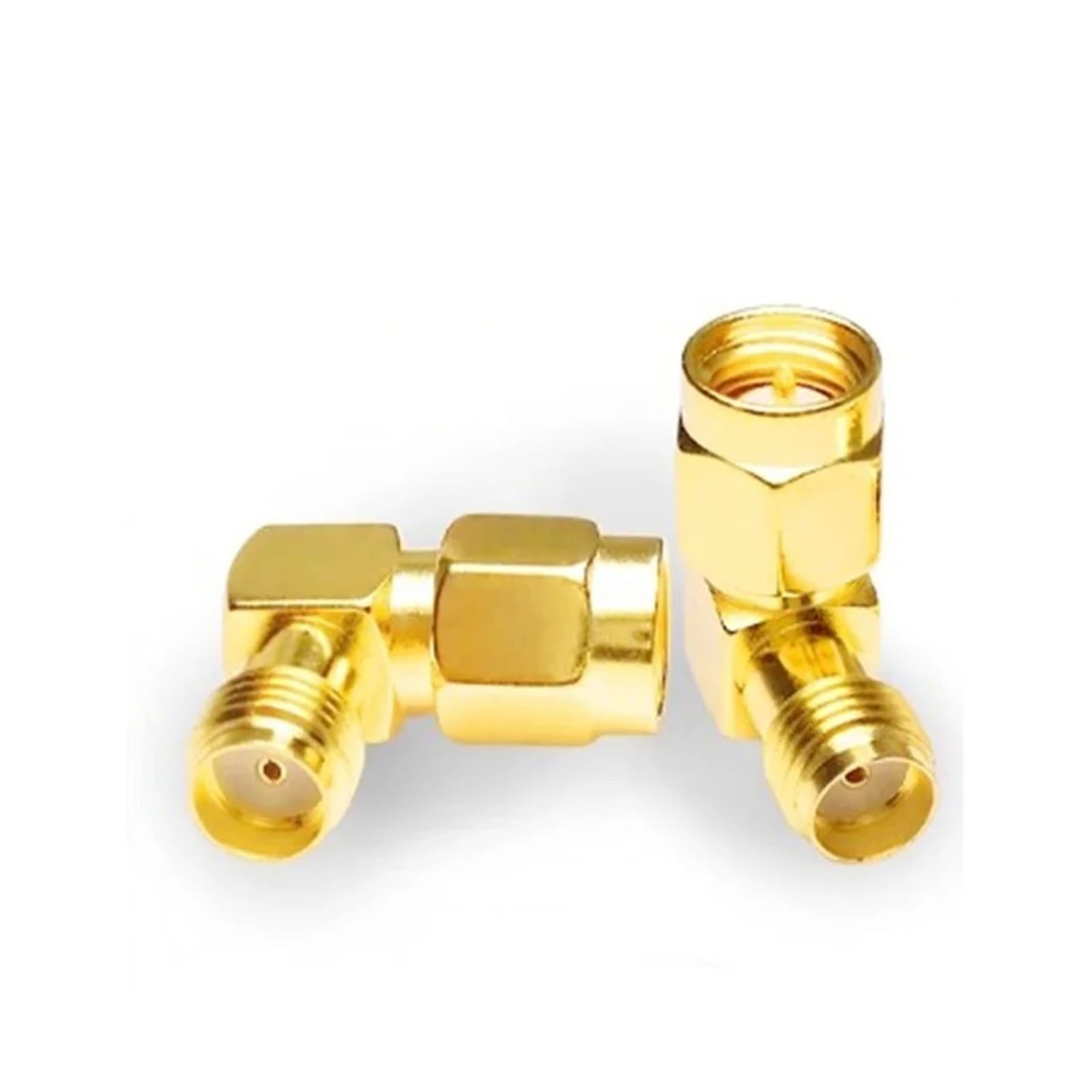 Yvxotrxnk SMA Adaptateur coaxial mâle vers femelle à angle droit pour extension d'antenne 2G/3G/4G LTE (type 2)