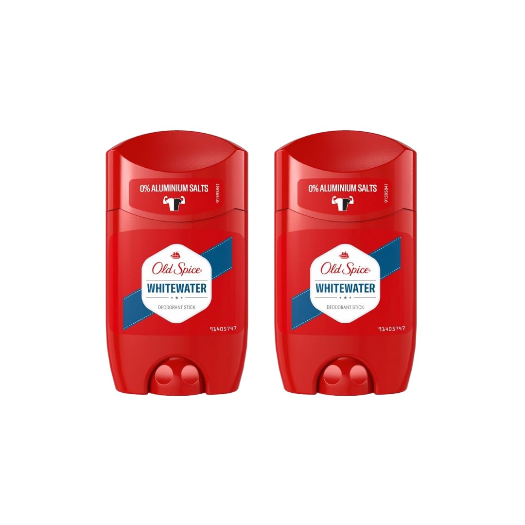 Old Spice Whitewater Deodorant Stick for Men 50 ml Long-Lasting Fresh Aquatic Scent 48 Hour Odor Protection Aluminum-Free