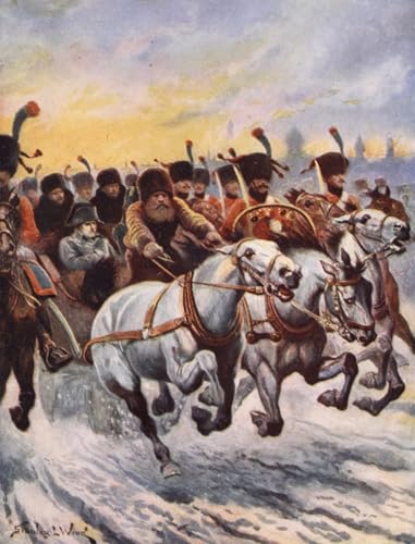 Impression sur toile Napoléon retraite de Moscou peinture d'art