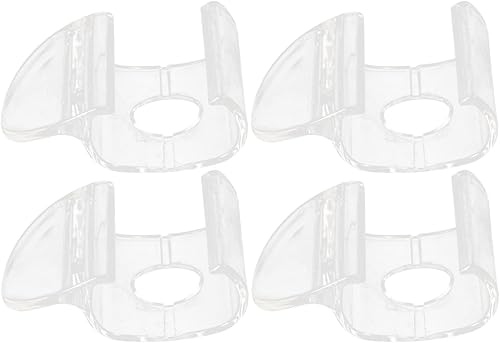 DOITOOL 4 manijas inalámbricas para persianas, mini persianas enrollables de plástico transparente, ganchos celulares inalámbricos para persianas de