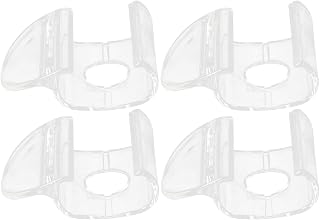 DOITOOL 4 Pcs Blinds Cordless Handles,Clear Mini Plastic Roller Shades,Cordless Cellular Honeycomb Shade Handle Hooks for PVC Blinds Bottom Rail, Accessories