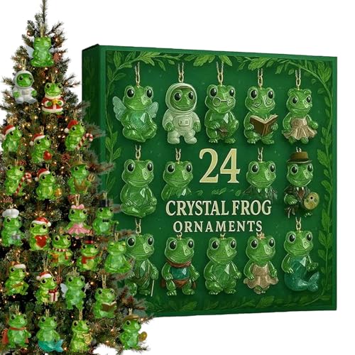 クリスマス アドベント カレンダー - カウントダウン クリスマス オーナメント 、2D アクリル動物アドベント デコレーション、カエル クリスマ ス カウントダウン オーナメント | ビスタプリント大人、家族、友人、彼、女性、男性、子供、ティーン向け