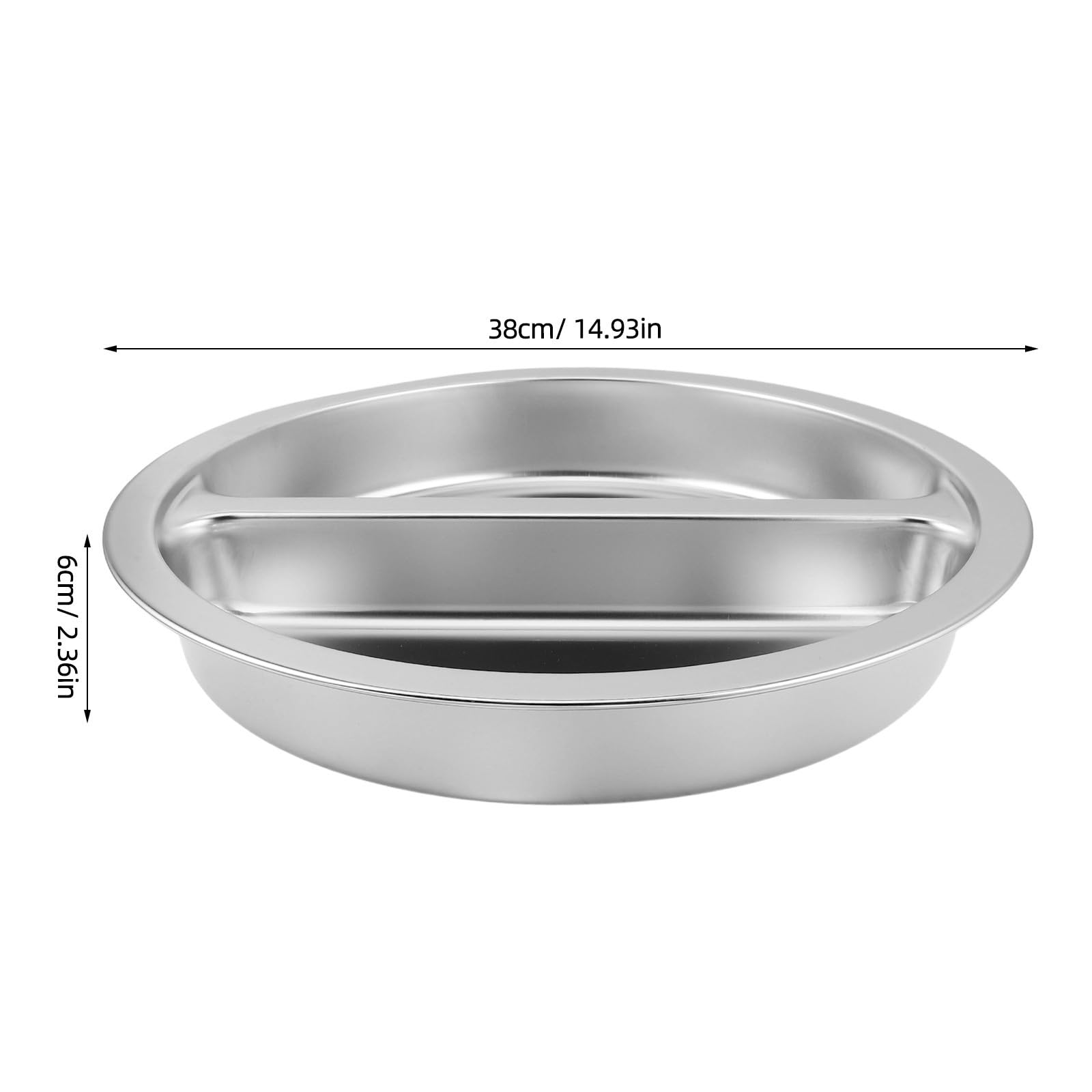 Bagnomaria Rotondo 6 in Acciaio Inox a Doppio Scomparto
