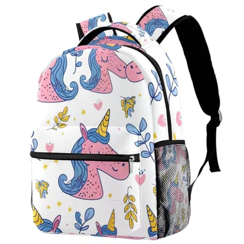 Sac à dos licorne rose grand format pour école primaire et adolescents