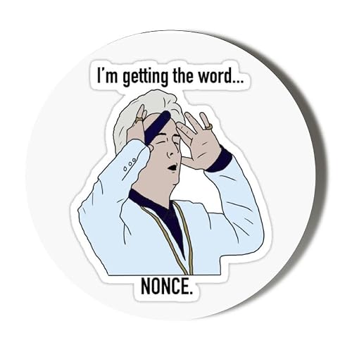 Gift Insanity White Psychic Medium Clinton Baptiste - I'm Getting The Word Nonce - 10 X 56Mm (2.2 Inches) Stickers