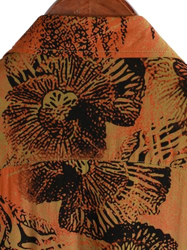 Image of JOTOOK Mens Hawaiian Shirt Short Sleeve Button Down Tropical Shirts Casual Floral Summer Beach Shirt