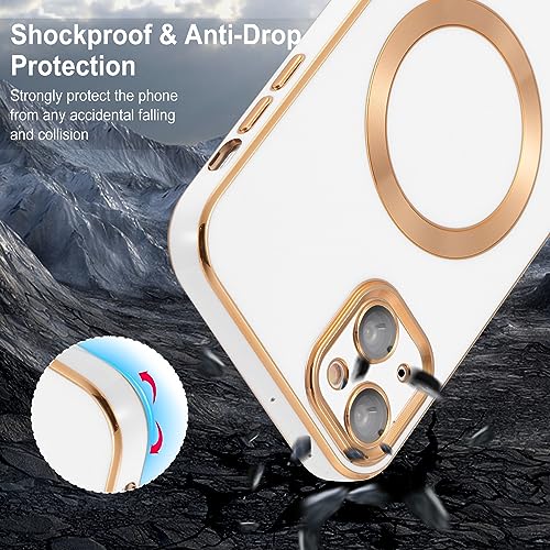 Coque iPhone 13 MagSafe blanche idéale pour charger son téléphone en voyage - 4