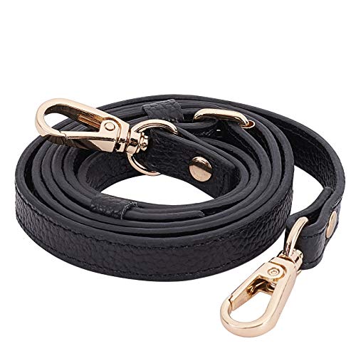 Correas de repuesto CHGCRAFT de cuero de vaca ajustable para bolsos de hombro negro 120cm
