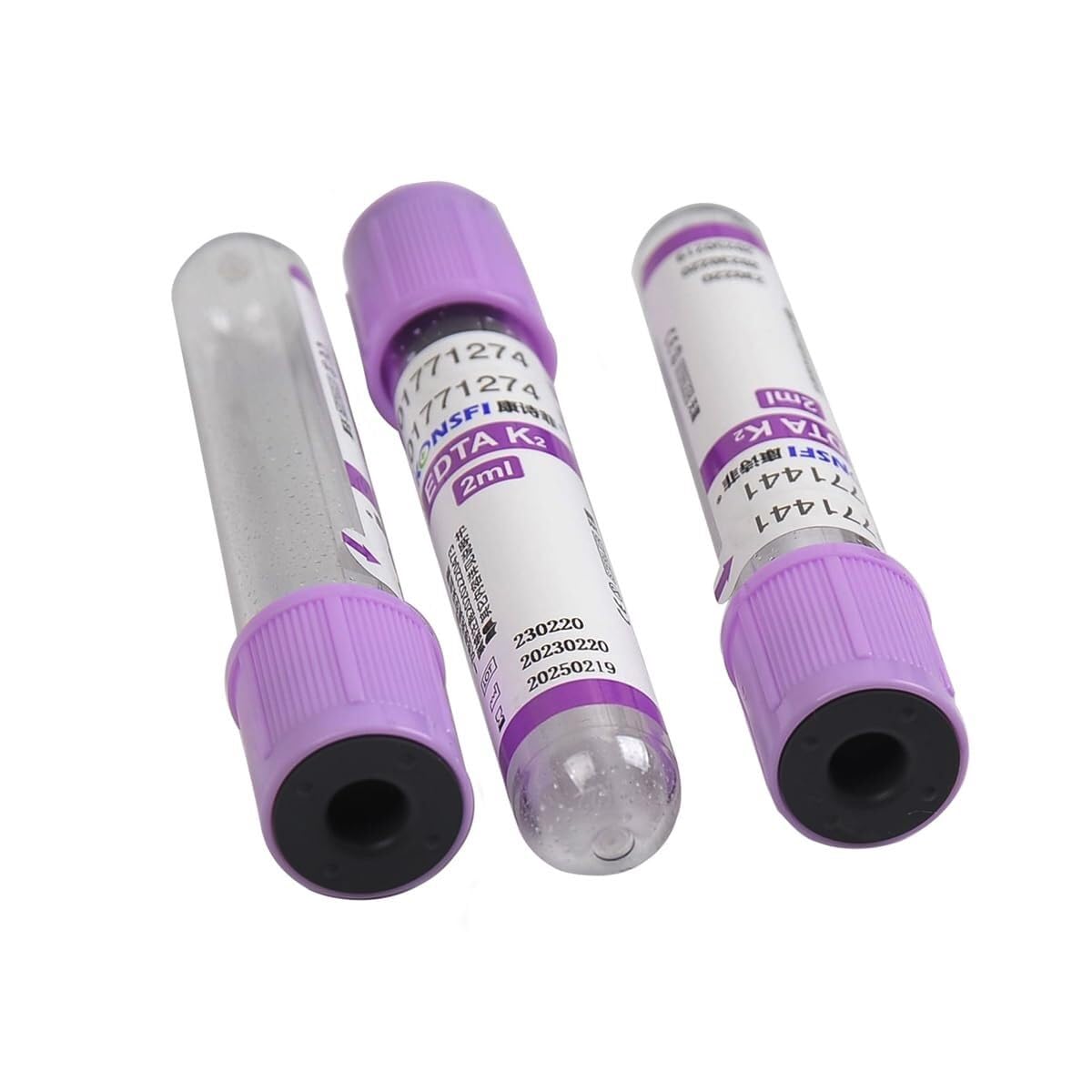 Tubos de extracción de sangre al vacío para uso veterinario, tubos de coagulación de sodio tamponado, paquete de 100, capacidad de 2 ml, suministros para mascotas