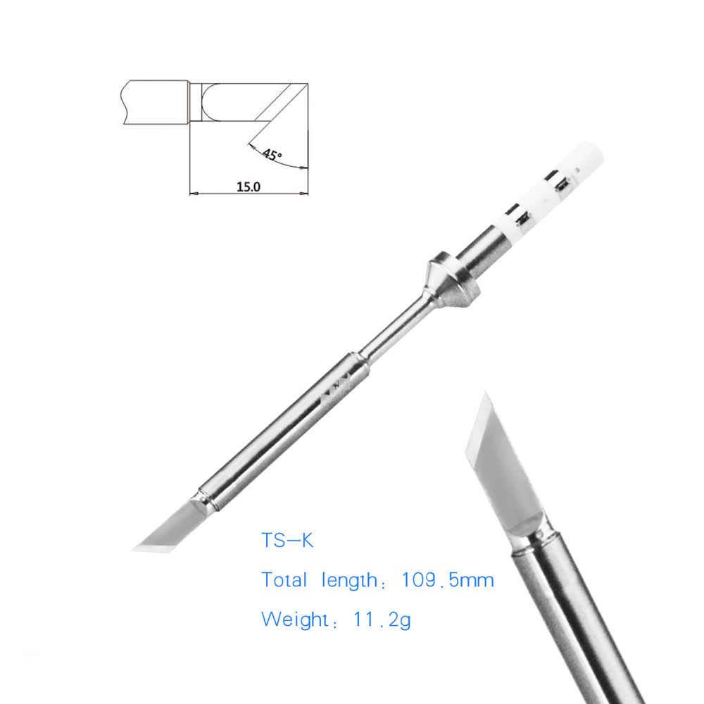 Charmgle Soldering Iron Tips C1 Electrical Solder Tip Replacement For TS100 Small Pencil Soldering Iron TS101 Mini Solder Pen Accessory