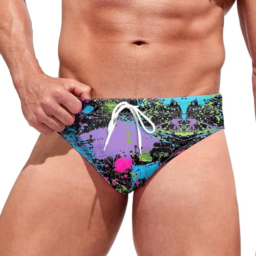 Photo de Generisch 2026 Mode Hommes Loisirs Hawaï Doux Confortable Natation Chauds Springs avec Maillot de Bain Triangle Maillot de Bain O, lilas, S