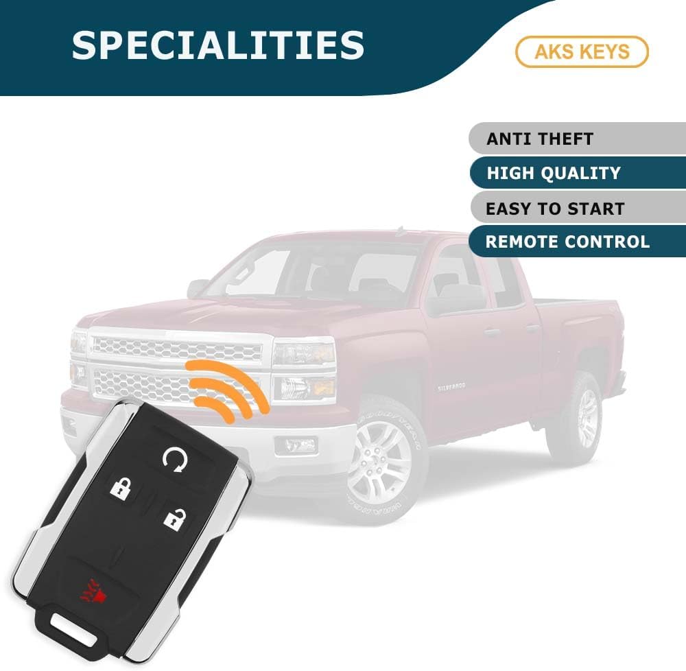 Replacement for Selected Chevrolet Keyless Entry 4B Fob That Use FCC M3N32337100 (2)