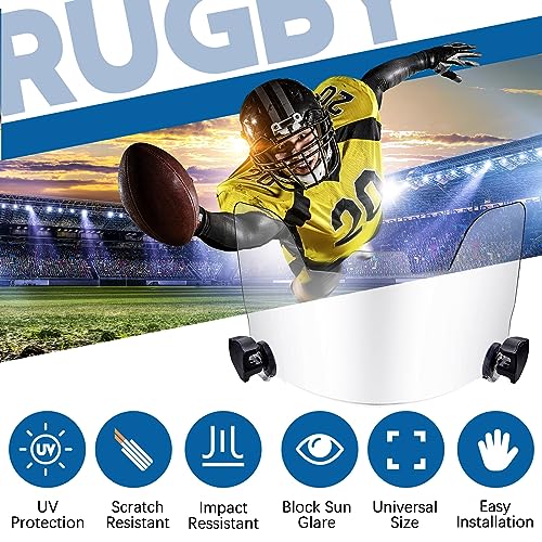 Image of Xuhal 1 /2 /4 Pack Football Visor for Youth Adult Football Helmet Visor Lacrosse Helmet Eye Shield Eye Protection for Sport