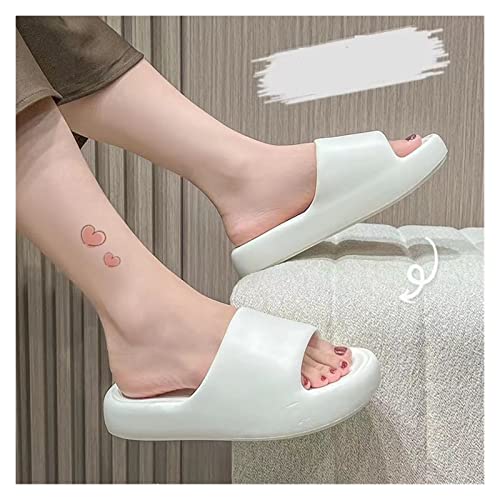 Sandals Thick Bottom Slippers Women Home Home Bathroom Inside Bathing Soft Bottom Sandals Slippers Men Easy for Putting on or Taking Off (Color : Green, Size : 38-39)3