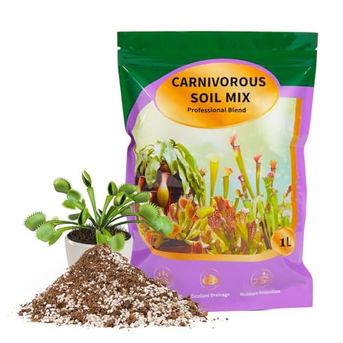 Omitgoter Carnivorous Plant Soil Mix 1qt, Pure Peat Moss and