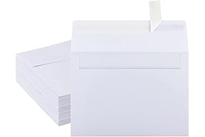 Premium 4 x 6 Inch A4 Envelopes (50 Pack) - Durable White Card Paper Envelopes