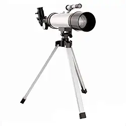 Telescópio Astronômico Refrator F36050 Abertura 50mm para Iniciantes em Observação Lunar e Celeste com Tripé