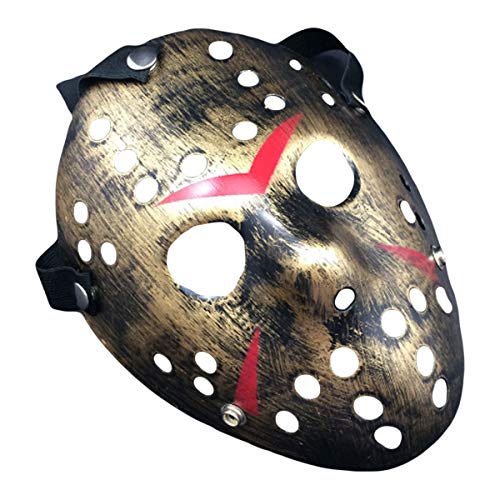 IMIKE Halloween Cosplay Masks Jason Face Masks Retro Thicken Horro Masquerade Paty Masks Great Decorations ï¼ˆGoldenï¼‰