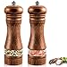 IAGORYUE Zestaw młynków do soli i pieprzu, wysokiej jakości drewno, młynek do przypraw, ręczny młynek do soli, regulowany ceramiczny mechanizm mielący, łatwy do napełniania i wielokrotnego napełniania (2 sztuki)