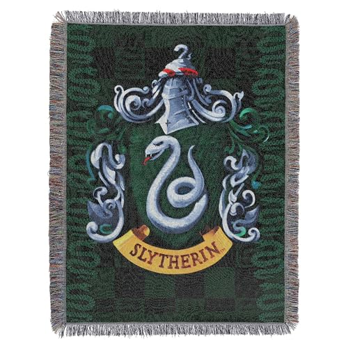 Northwest Harry Potter Woven Tapestry Throw Blanket Designer Home Dcor Modern Unique Gift 48 x 60 Slytherin Shield