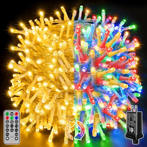 Ollny Christmas Lights, 210FT 640LED Christmas Tree Lights with 11 Modes Remote Control IP44...