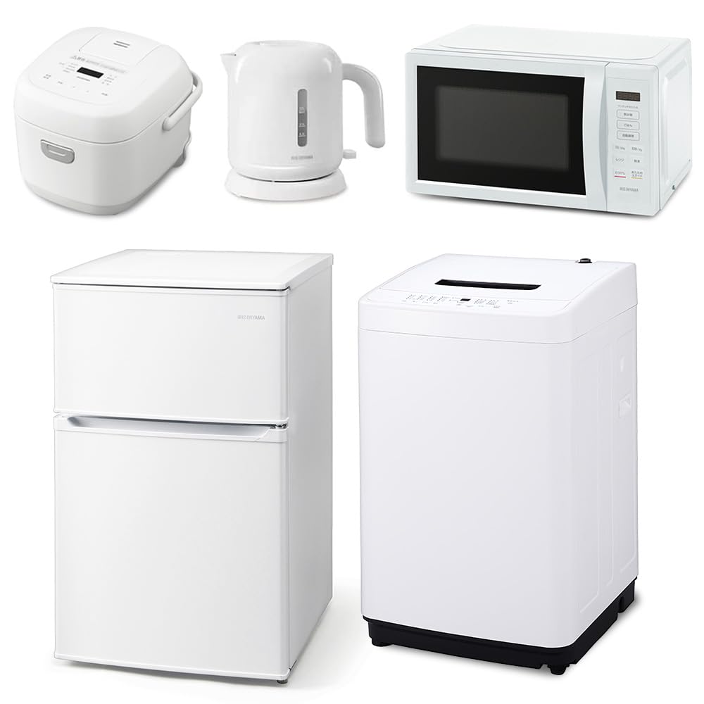 Amazon | 【新生活家電5点セット】アイリスオーヤマ 家電セット 冷蔵庫 