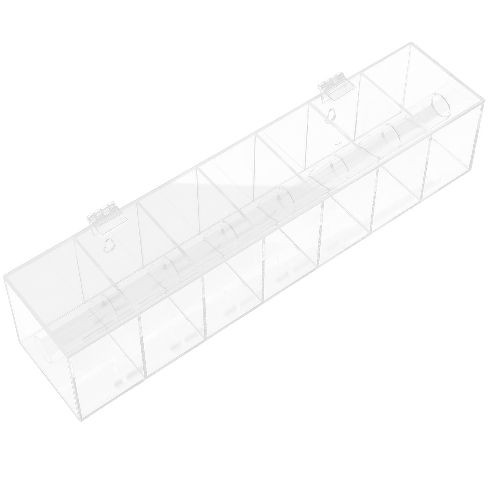 Acryl Etikettenrollenhalter Transparenter mit 7 Fächern für Tische