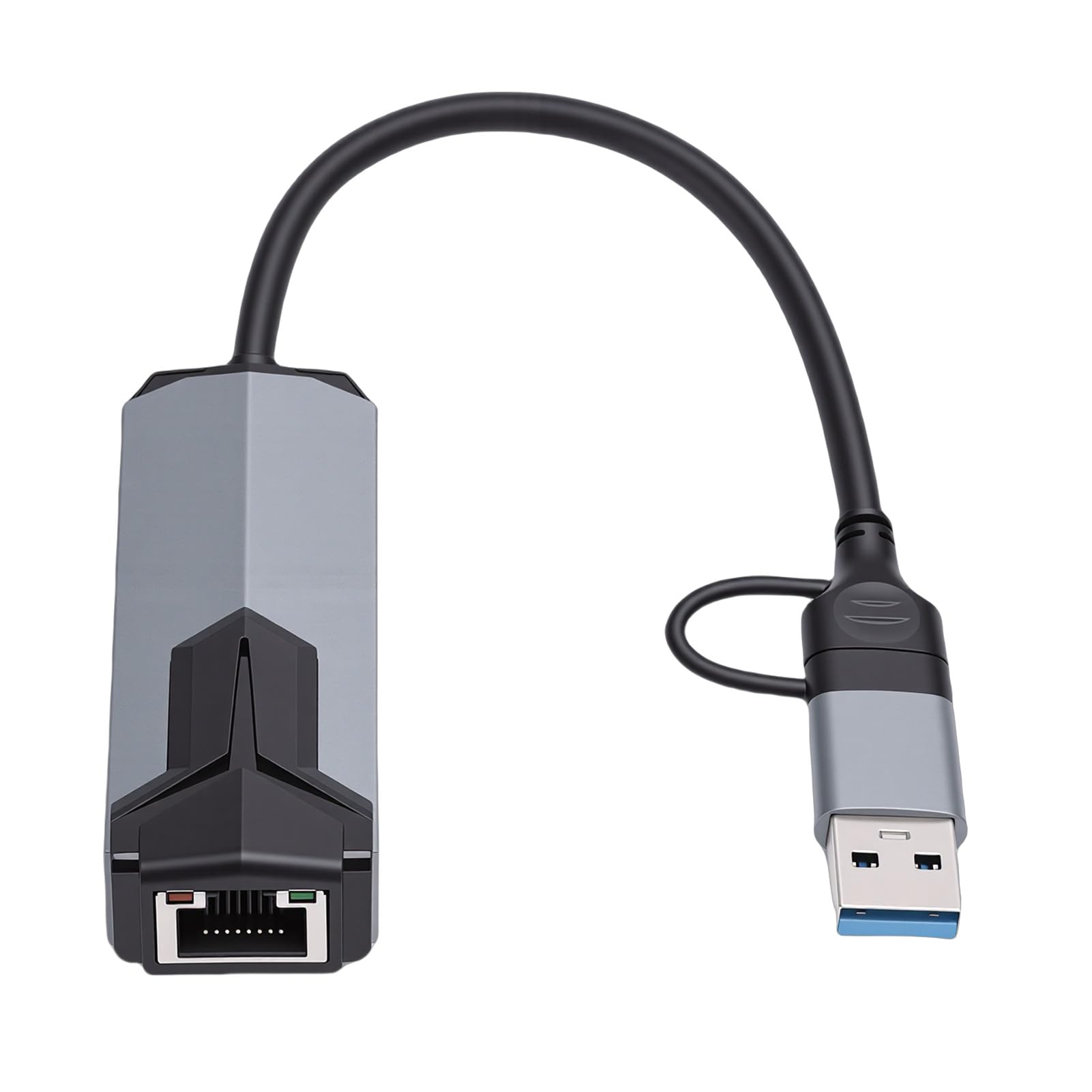 Goshyda Adaptateur Ethernet USB C vers 5 Go, Adaptateur Réseau 5 Gigabit avec Port USB A, Plug and Play en Aluminium pour Ordinateur Portable Wins 10/11 OS X Thunderbolt 4