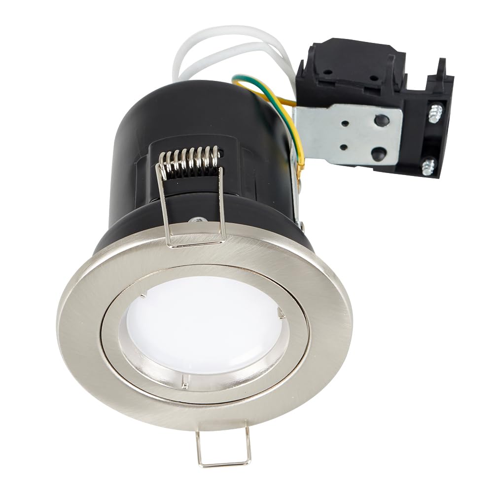 Valuelights Silver Downlight Twist Fire Rated Ceiling Light Fitting 10 Pack In