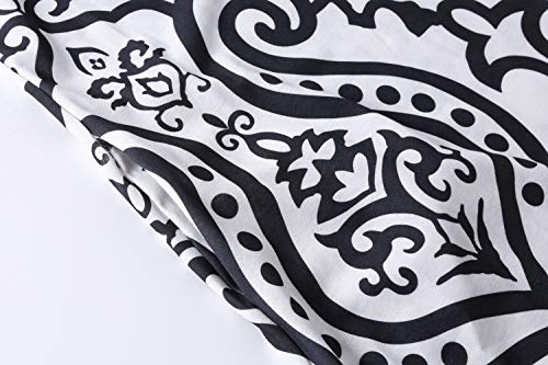 Image of Tanst Sky Womens Casual Round Neck Plus Size Floral Tunic Shirt Dress with Pockets