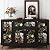 FunStick Vintage Black Floral Wallpaper Moody Green Leaf Florals Peel and Stick Wallpaper for Bedroom Bathroom Removable Pink Black Floral Contact Paper for Walls Cabinets Drawers Waterproof 17.5x118