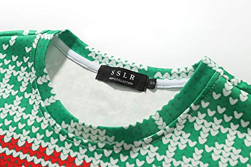 SSLR-Mens-Ugly-Christmas-Sweatshirt-Funny Hoodies Xmas Holiday Crew Neck Pullover Causal3