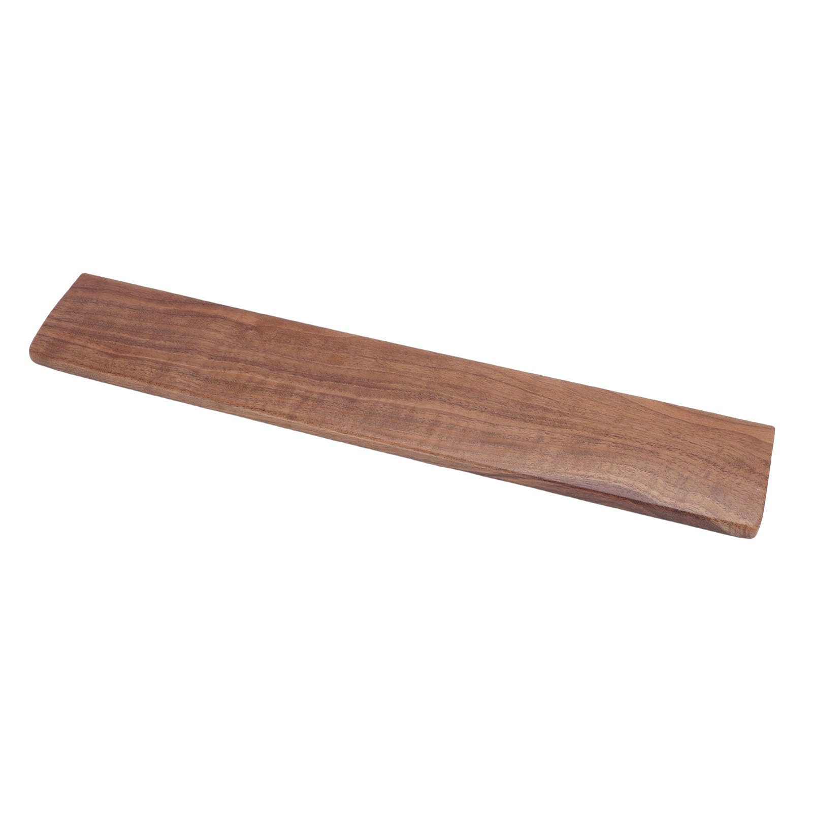Poggiapolsi per tastiera in legno di noce nero 44 cm, base ergonomica antiscivolo, supporto per polso per giochi lavoro d'ufficio, nero marrone