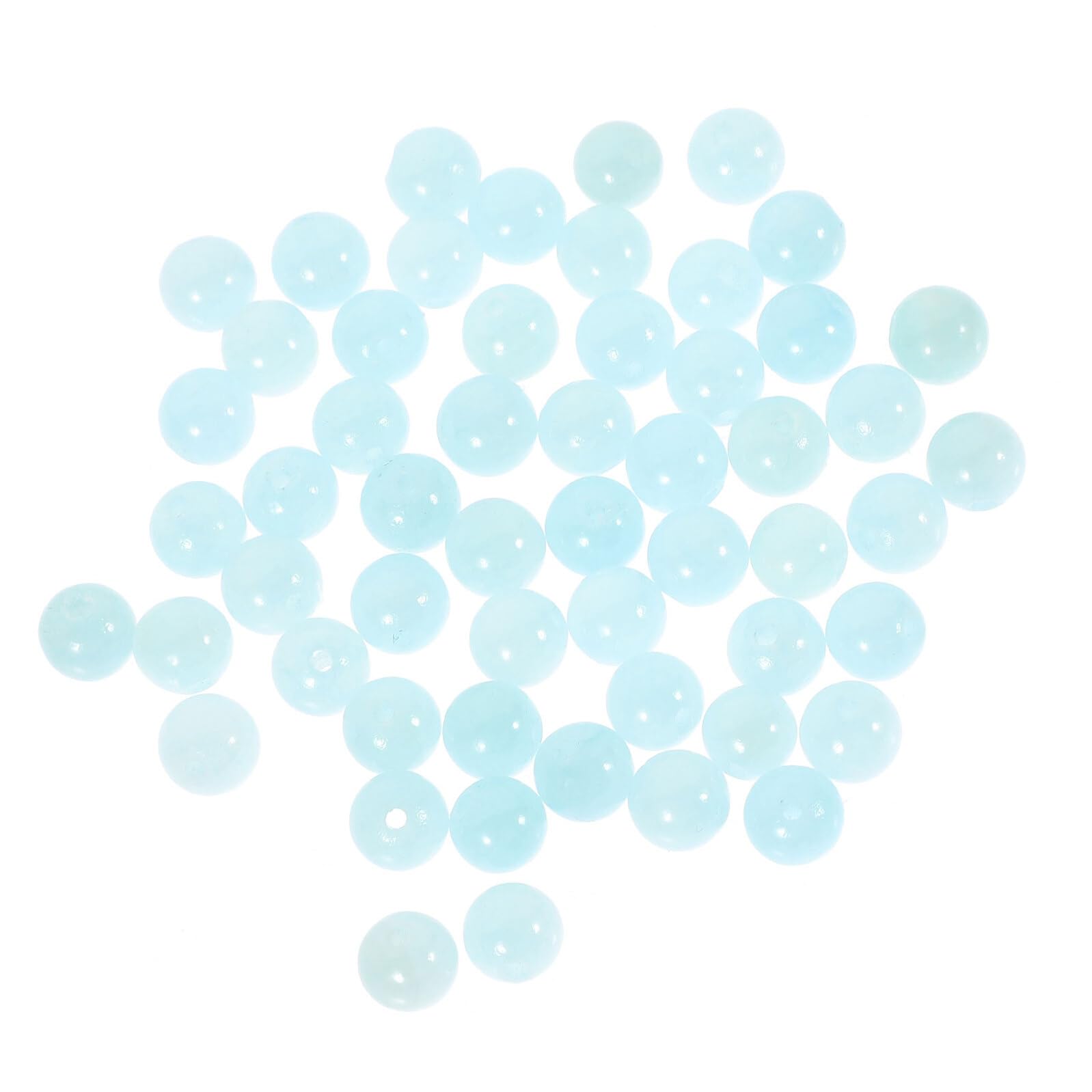 Homoyoyo Cuentas de Vidrio Redondas Azules de 8 MM para Bisutería DIY 900 Unidades 18 Paquetes de 50 Cuentas Accesorios para Pulseras y Collares Ideales para Manualidades y Proyectos
