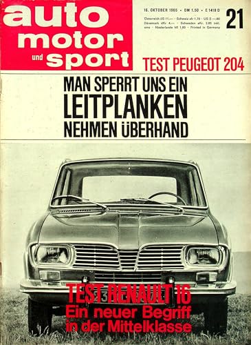 Echte, historische Zeitschrift von 1965 - Garantiert 61 Jahre alt - Personalisiertes Geschenk 61. Geburtstag Mann - Original aus 1965 - Die Geschenkidee für Männer - Auto Motor Sport 21/1965