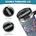 Stainless Steel Tumblers with Lid and Straws Claude Monet Agapanthus Anagoria Hot Coffee Cups for Car Leakproof Tumbler with Handle 40 Oz Insulated Water Bottles
