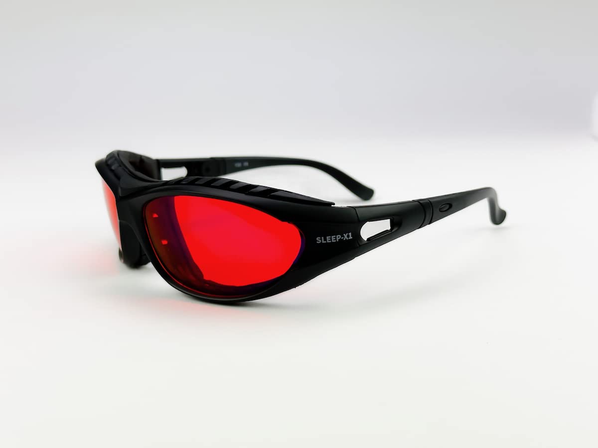 SLEEP-X1 100% filtro de luz azul y verde, gafas PC Gaming UV Blue Light Bloqueo Anti, rojo, talla única