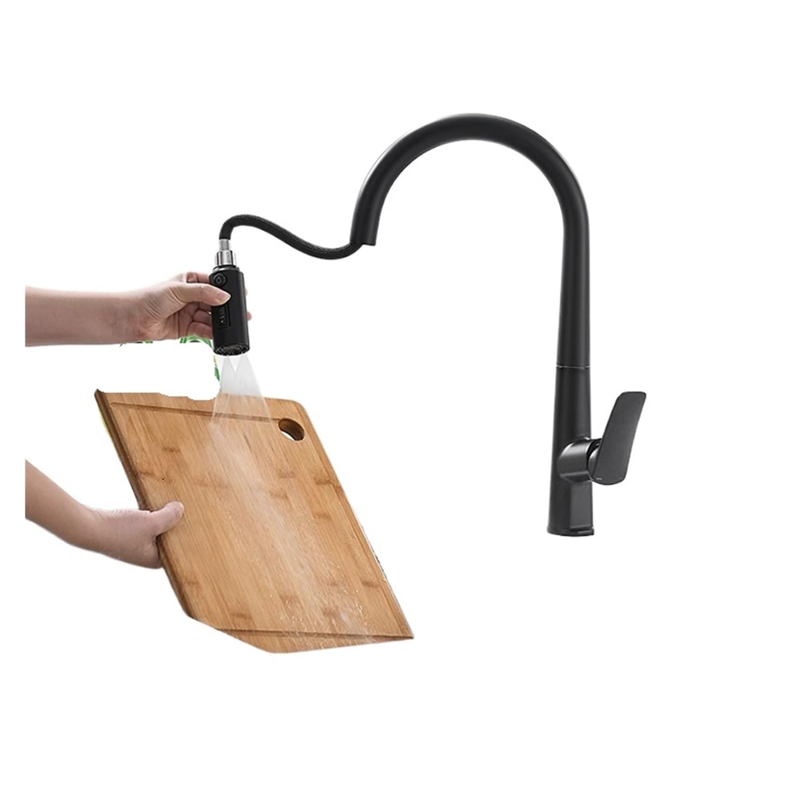 Grifo de filtro de agua de cocina extraíble de doble boquilla para agua potable, construcción duradera para uso en fregadero de cocina