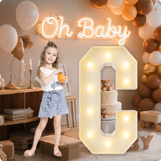 HXWEIYE Large Marquee Letter C, 3FT Battery Operated, Easy to Assemble